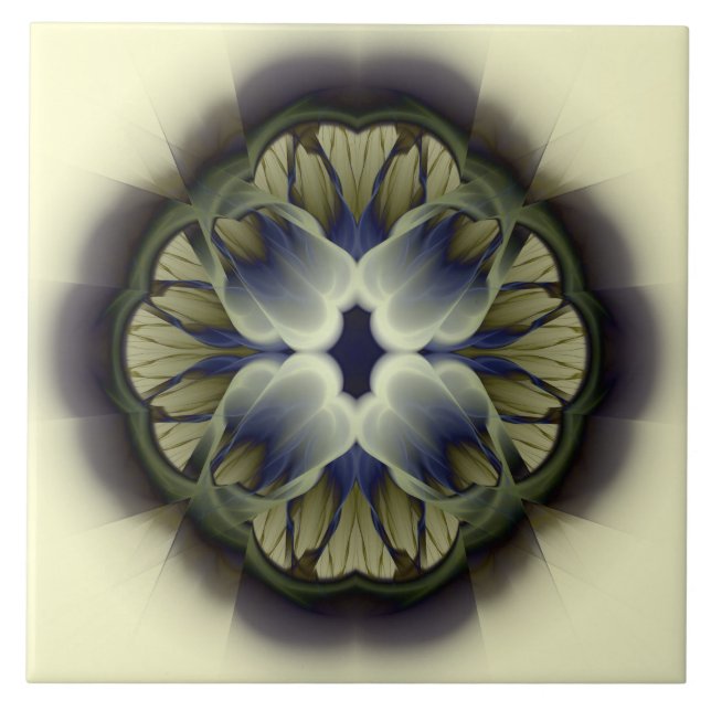 Blumendekoration Fliese (Vorderseite)