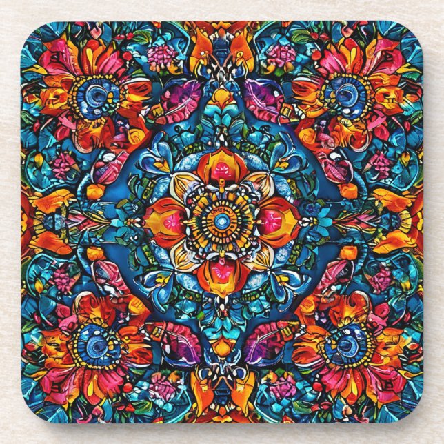 Blumendekoration Getränkeuntersetzer (Vorderseite)