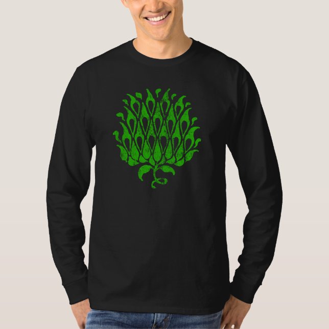 Blumendekoration (grün) T-Shirt (Vorderseite)