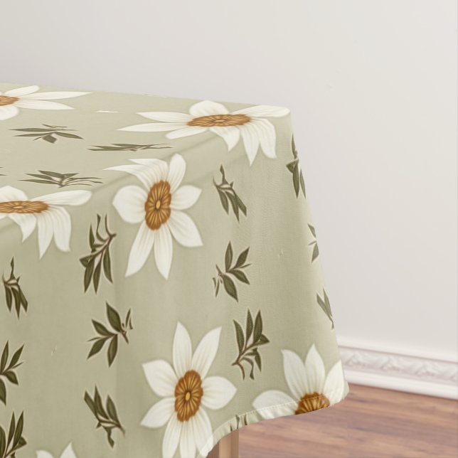 Blumendekoration in Weiß und Beige Tischdecke (Beispiel)