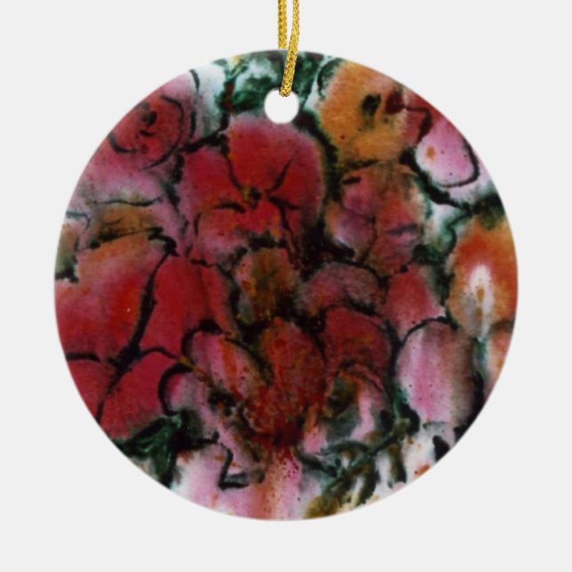 Blumendekoration Keramikornament (Vorne)