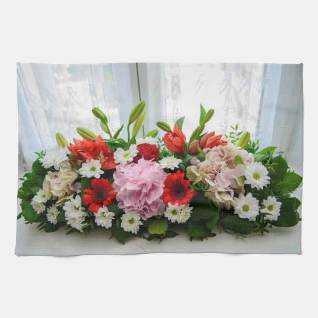 Blumendekoration Küchentuch (Horizontal)