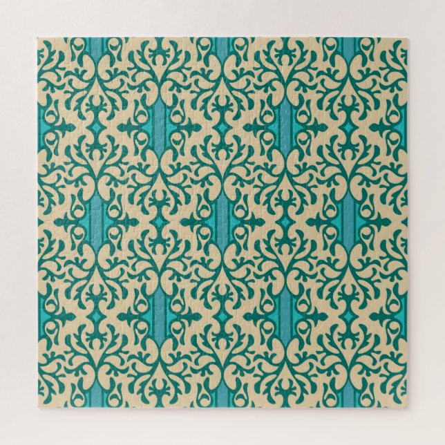 Blumendekoration: Moderne Moderne nahtlos Puzzle (Vertikal)