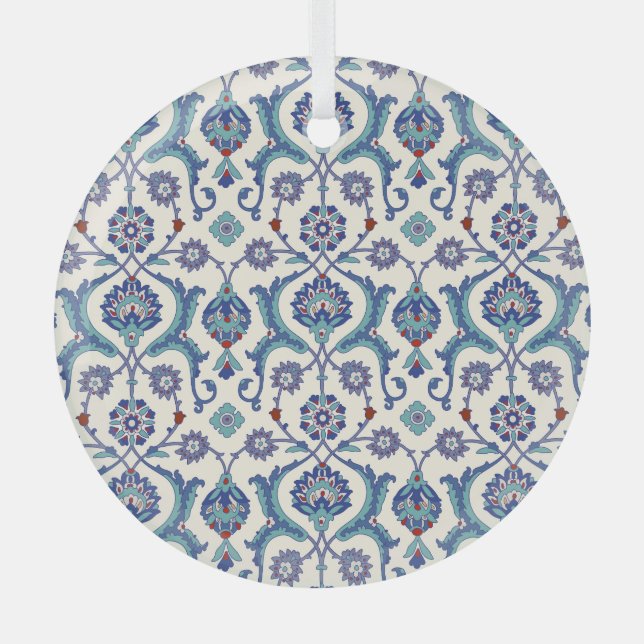 Blumendekoration: Traditionelles arabisches Muster Ornament Aus Glas (Vorderseite)