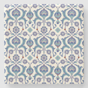 Blumendekoration: Traditionelles arabisches Muster Steinuntersetzer