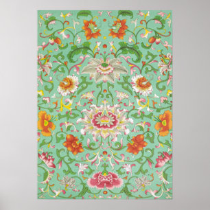 Blumendekoration von Owen Jones - Vintage Poster