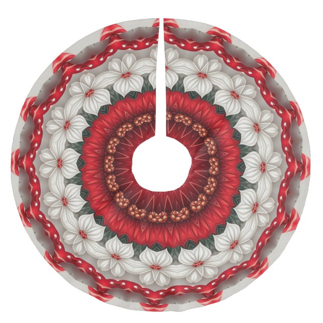 Blumendekoration Weihnachtsbaumrock Polyester Weihnachtsbaumdecke (Vorderseite)