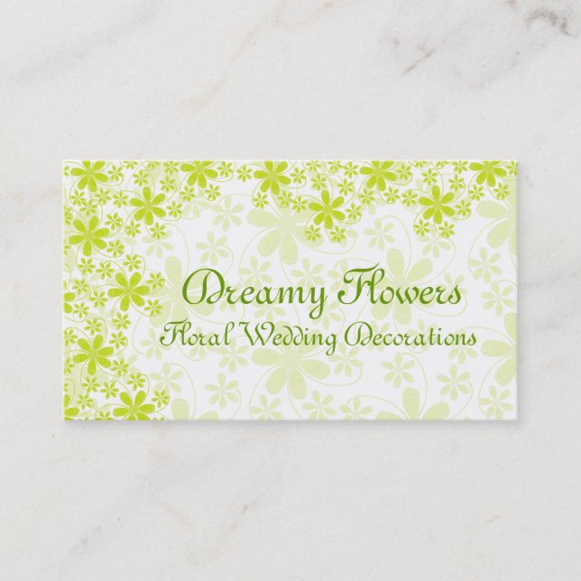 Blumendekorationen Visitenkarte (Vorderseite)