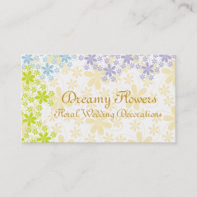 Blumendekorationen Visitenkarte (Vorderseite)