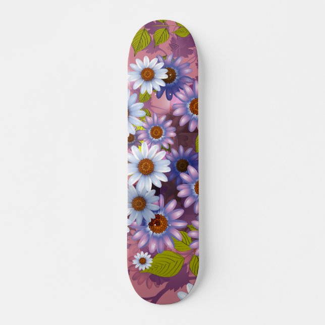 Blumendesign 1 skateboard (Vorne)