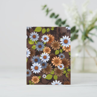 Blumendesign 2 feiertagspostkarte