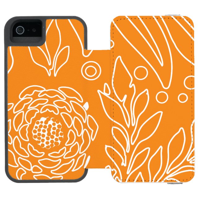 Blumendesign 35 incipio iPhone Geldbeutel-Hülle (Folio Geöffnet)