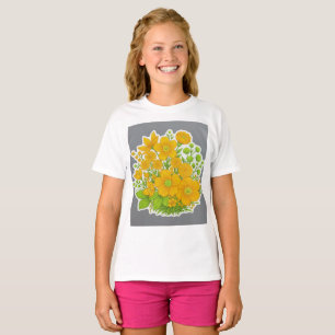 Blumendesign-Druck  T-Shirt