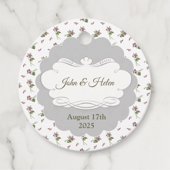 Blumendesign Geschenkanhänger (Vorderseite)