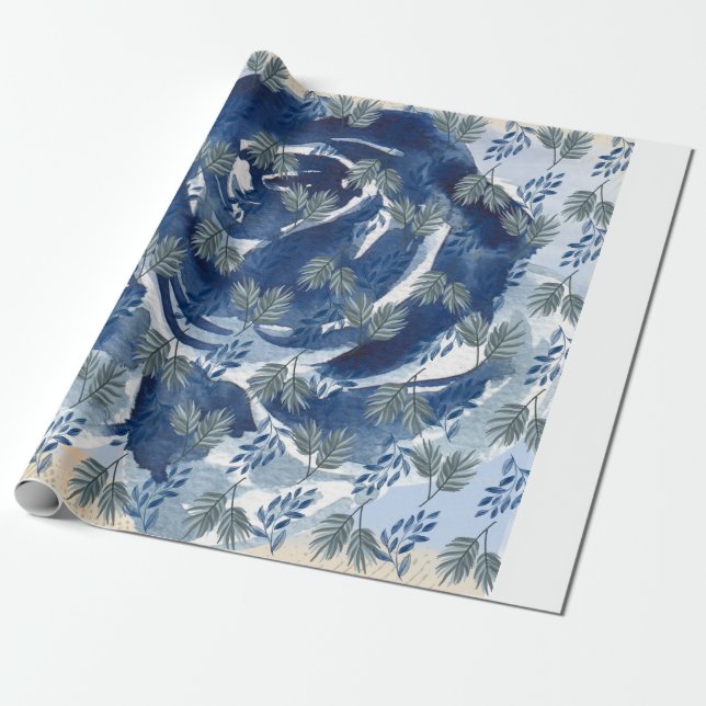 Blumendesign Geschenkpapier (Ungerollt)