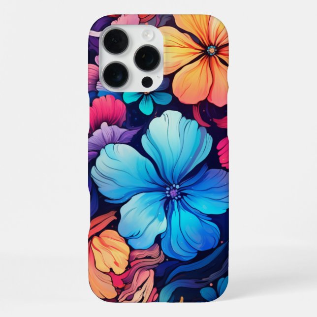 Blumendesign-Hülle iPhone Hülle (Rückseite)