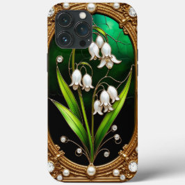 Blumendesign im goldenen Rahmen Case-Mate iPhone Hülle