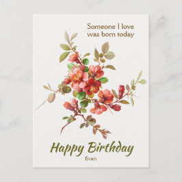 Blumendesign Jemand I Liebe Geburtstag CC1208 Postkarte