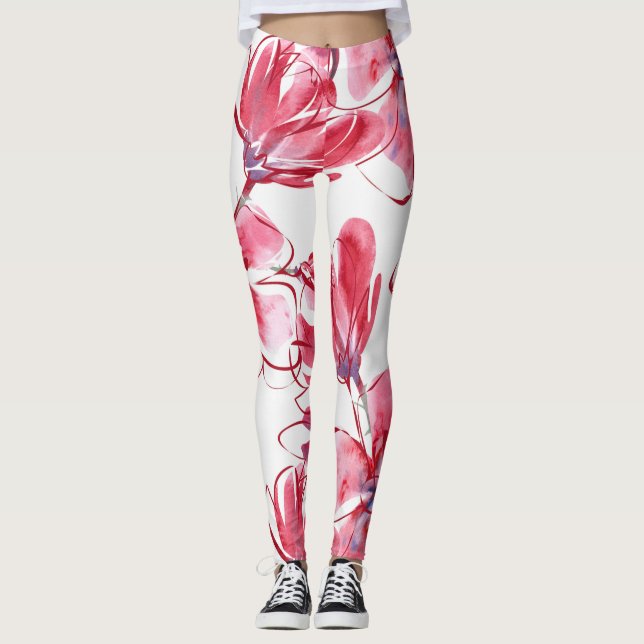 Blumendesign Leggings (Vorderseite)