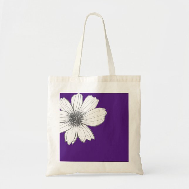 Blumendesign lila tragetasche (Vorne)