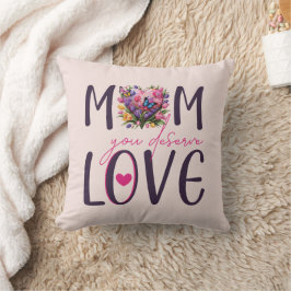 Blumendesign "Mama verdient Liebe" Kissen