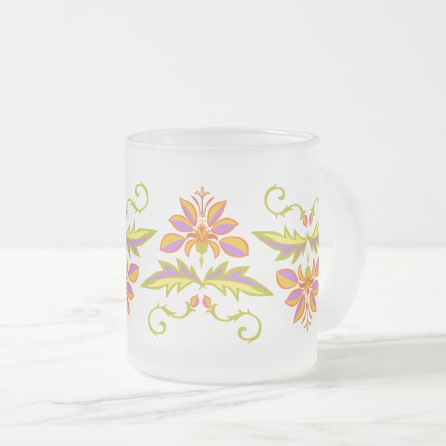 Blumendesign Mattglastasse (VorderseiteRechts)