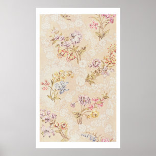 Blumendesign mit Bauern, Lilien und Rose für S Poster