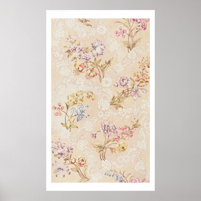 Blumendesign mit Bauern, Lilien und Rose für S Poster (Vorne)