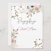 Blumendesign mit goldenen Punkten und Botschaft