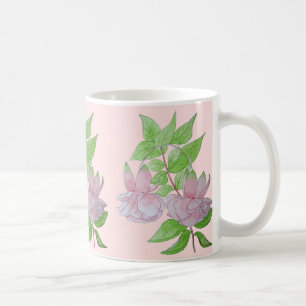 Blumendesign mit hübsch rosa Blume Kaffeetasse