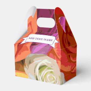 Blumendesign mit individuellem Namen Geschenkschachtel