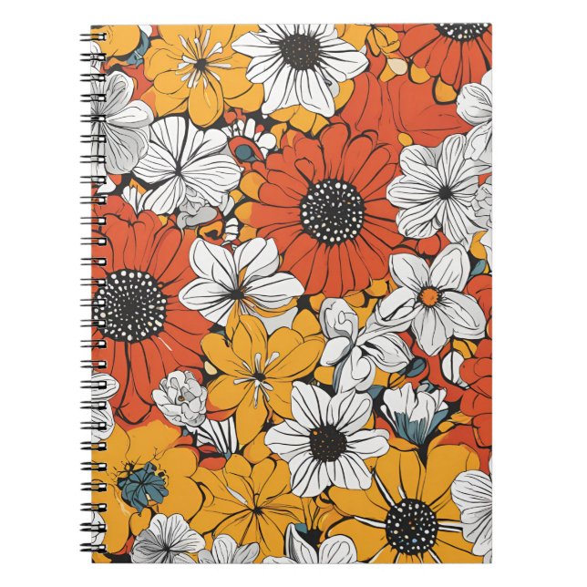 Blumendesign-Notebook - Lebhaft und stilvoll Notizblock (Vorderseite)