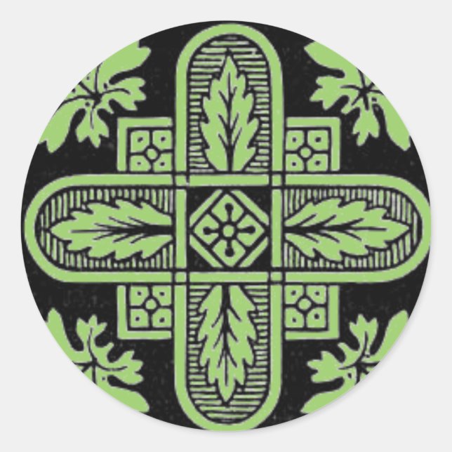 Blumendesign Runder Aufkleber (Vorderseite)