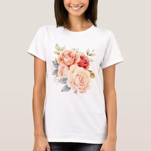 Blumendesign T-Shirt (Vorderseite)