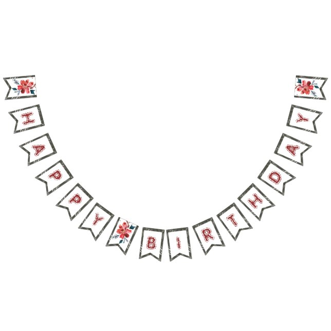 Blumendesign Wimpelkette (Alle)