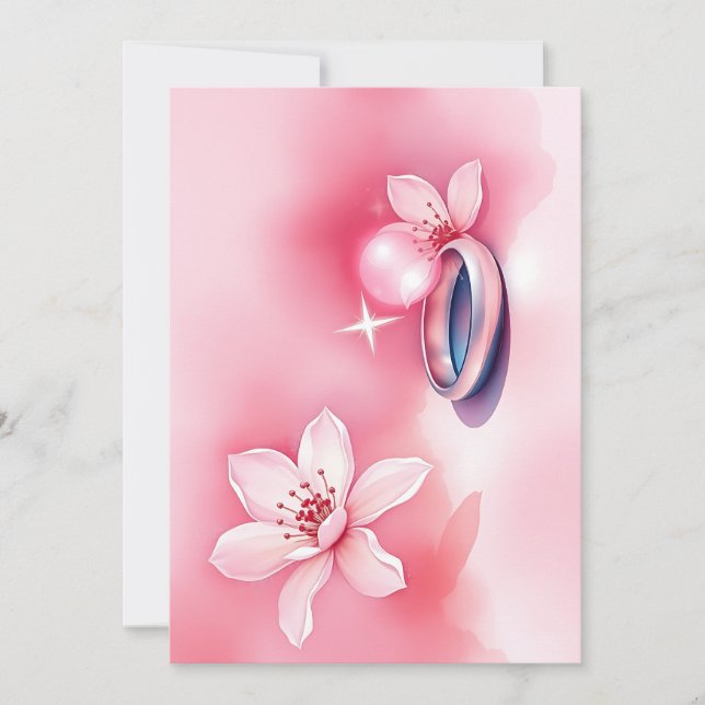 Blumendesign: Zeitlose Schönheit und Eleganz Einladung (Vorderseite)