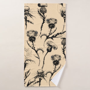 Blumendesign, Zuhause-Dekoration, grafische Gestal Badehandtuch