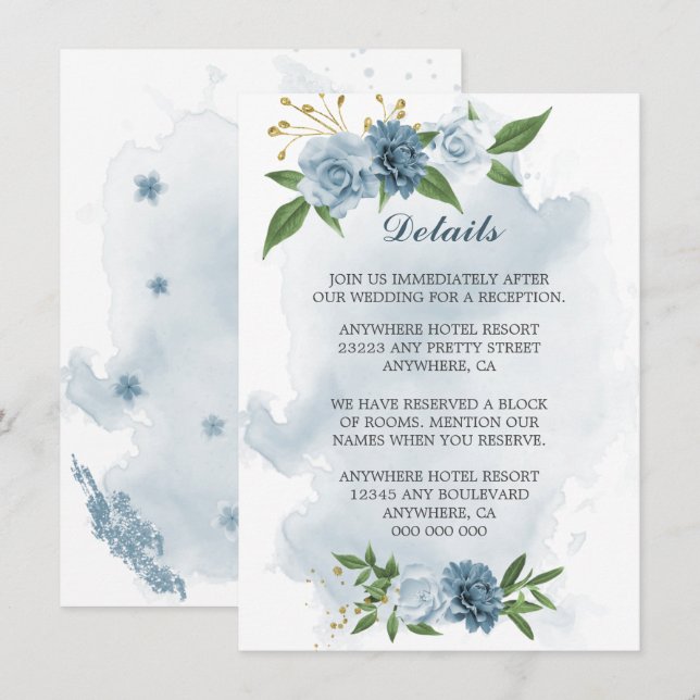 Blumendetails Begleitkarte (Vorne/Hinten)