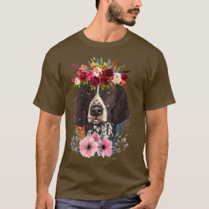 Blumendeutsch Kurzhaar Liebe T-Shirt