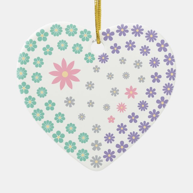 Blumendevotion Keramik Ornament (Vorne)