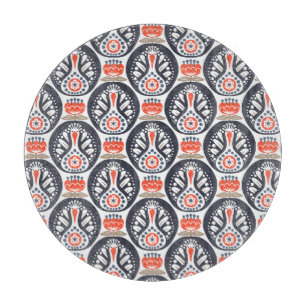 Blumendie türkei-Volkskunst-Muster Schneidebrett