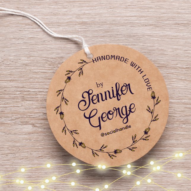 Blumendoodle mit Liebe handgefertigt Gummistempel (Von Creator hochgeladen)