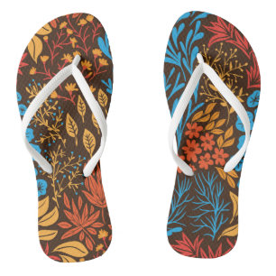 Blumendoodles dunkel flip flops