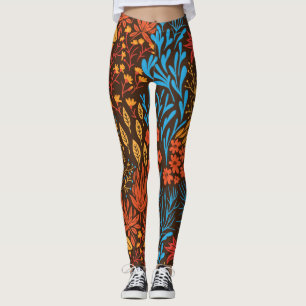 Blumendoodles dunkel leggings