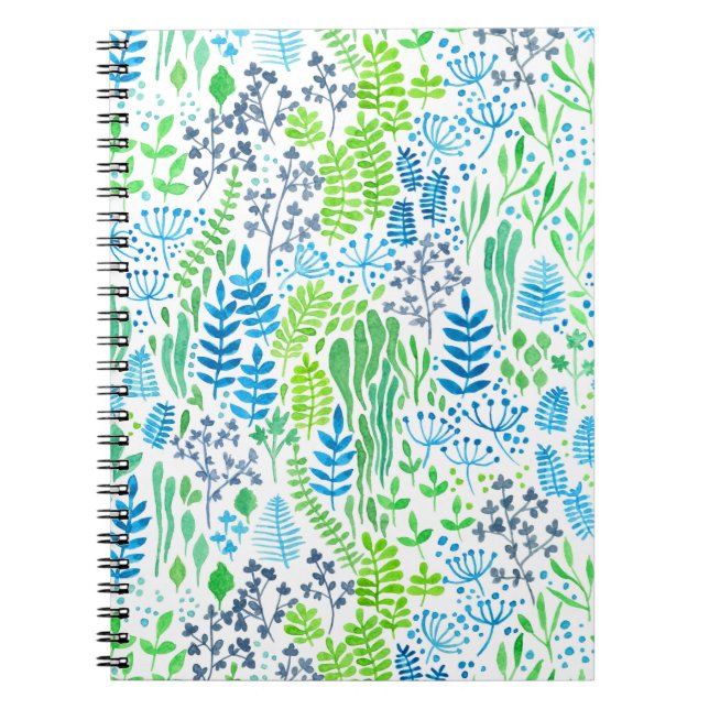 Blumendoodles, weiß notizblock (Vorderseite)