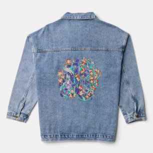 Blumendrache Jeansjacke