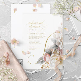 Blumendrama Hochzeit Probe Dinner ID1022 Einladung