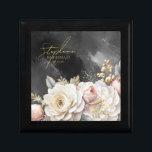 Blumendrama Wedding Bridesmaid Charcoal-ID1022 Erinnerungskiste<br><div class="desc">Diese Hochzeitssuite mit ihren üppigen, dramatischen Blumen von cremefarbenem Weiß bis Rosa, goldfarbenen Akzenten und wunderschönen, kohlegrauen Aquarellbildern schafft eine elegante, romantische Atmosphäre, die den Gästen einen kleinen Eindruck von dem vermittelt, was sie an ihrem großen Tag erwarten können. Diese Geschenkboxen Design bietet eine Vorlage, um einfach einen Namen, Hochzeitsfeiertitel...</div>