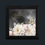 Blumendrama Wedding Bridesmaid Charcoal-ID1022 Erinnerungskiste<br><div class="desc">Diese Hochzeitssuite mit ihren üppigen, dramatischen Blumen von cremefarbenem Weiß bis Rosa, goldfarbenen Akzenten und wunderschönen, kohlegrauen Aquarellbildern schafft eine elegante, romantische Atmosphäre, die den Gästen einen kleinen Eindruck von dem vermittelt, was sie an ihrem großen Tag erwarten können. Diese Geschenkboxen Design bietet eine Vorlage, um einfach einen Namen, Hochzeitsfeiertitel...</div>