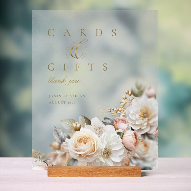 Blumendrama Wedding Cards Gifts Blue ID1022 Acrylschild (Neutral)